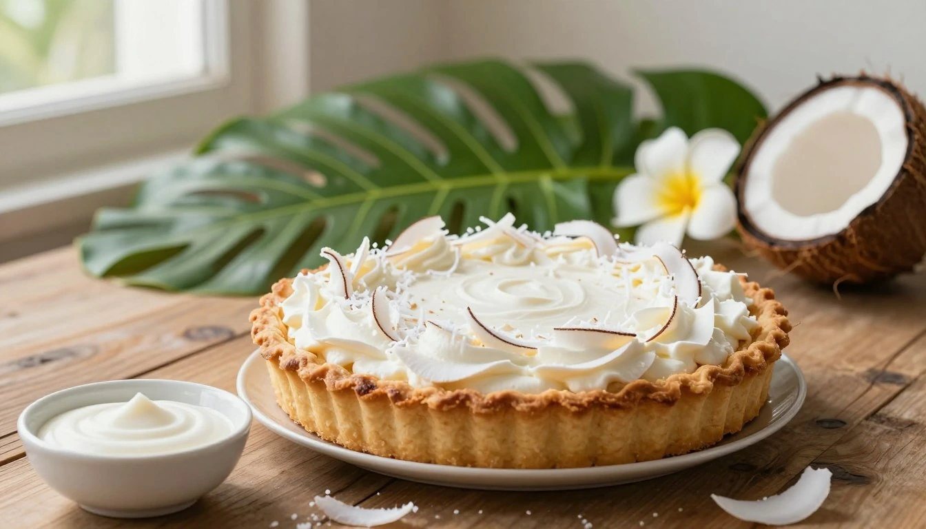 Homemade Coconut Pie with Cream of Coconut