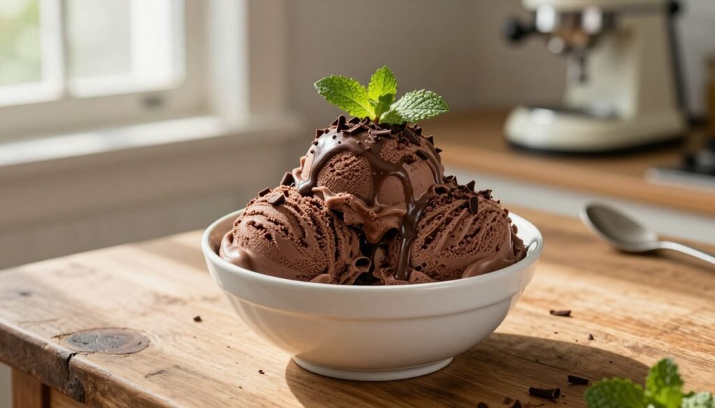 homemade chocolate ice cream