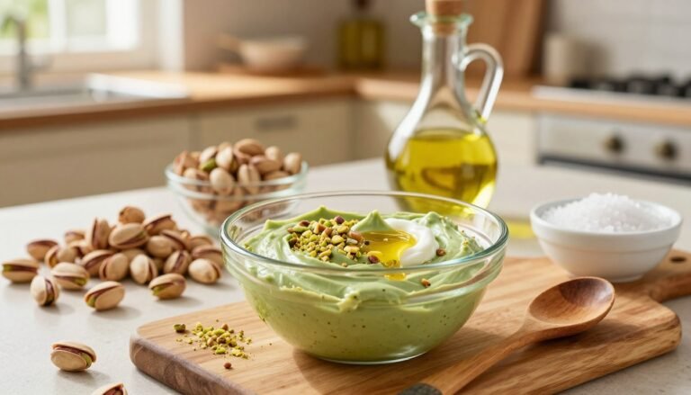 pistachio cream preparation
