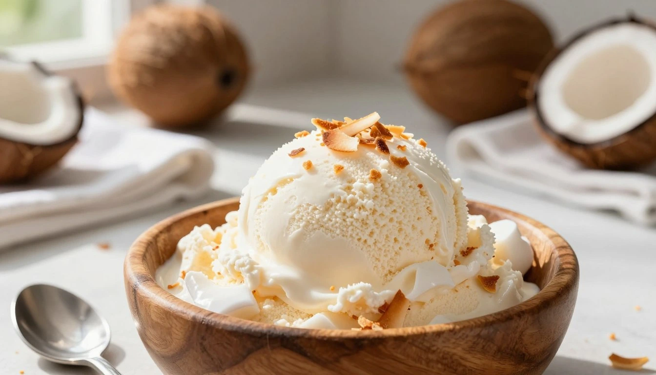 How to Make Coconut Cream Ice Cream Recipe at Home